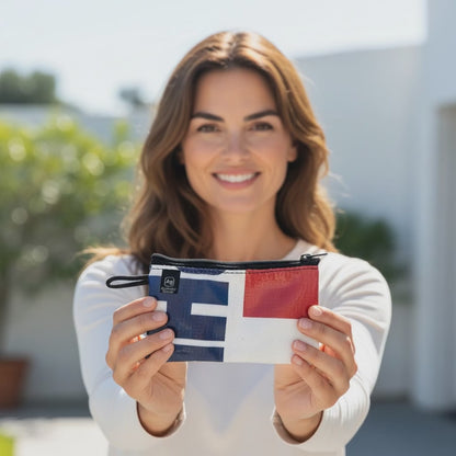 Small Zipper Pouch w/Liner- Banner