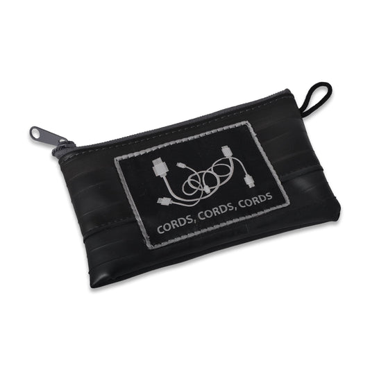 Catch Phrase Zipper Pouches - Bike Tube - Cords Cords Cords